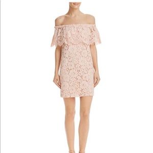 WAYF blush lace dress